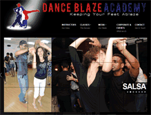 Tablet Screenshot of danceblazeacademy.com